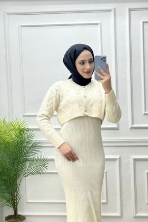 Ensemble robe  gilet tricot