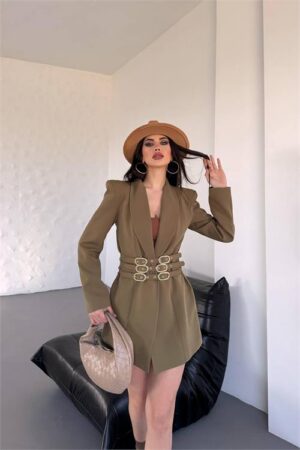 Veste blazer ceinturée