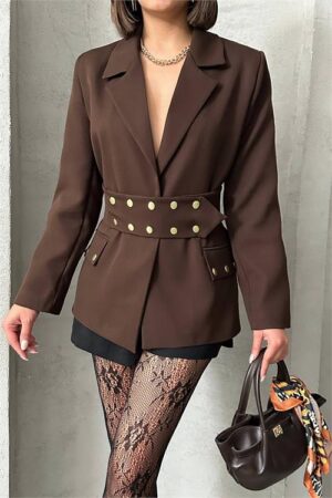 Blazer à boutons-pression
