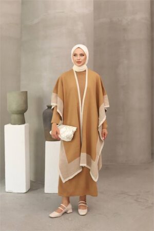 Robe hijab détaillée en tricot