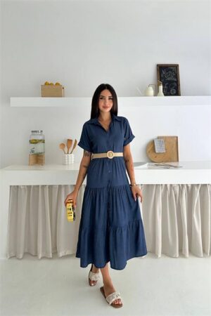Robe midi en jean