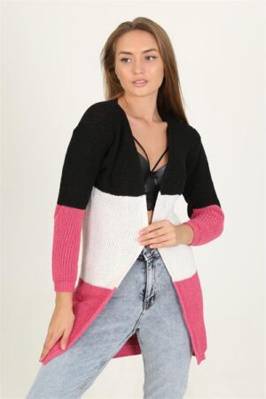 Cardigan en tricot mi-long